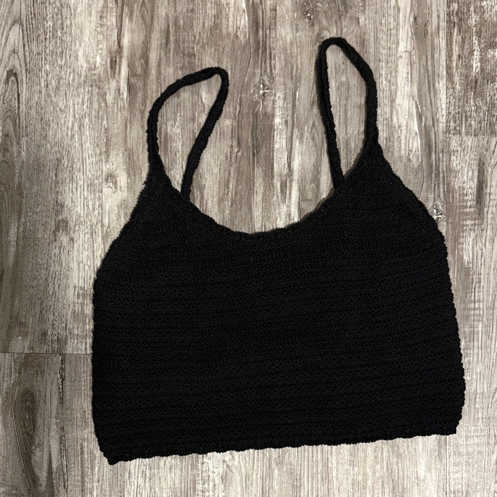 Aerie Classic Black Knit Top